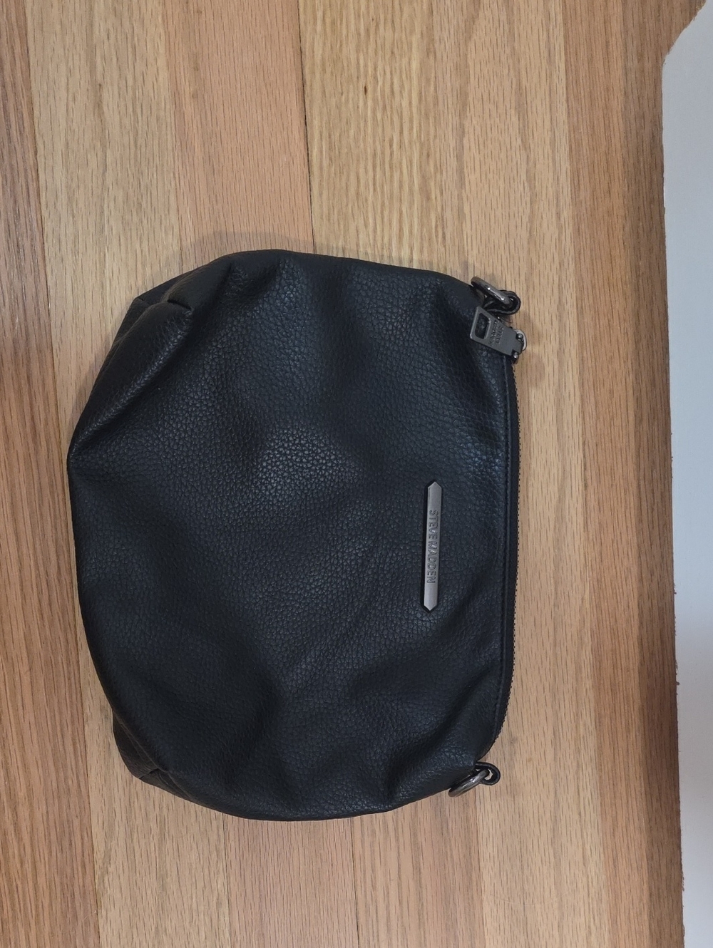 Steve Madden Black Pebbled Toiletry Pouch